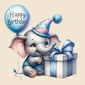 Elephant With Present